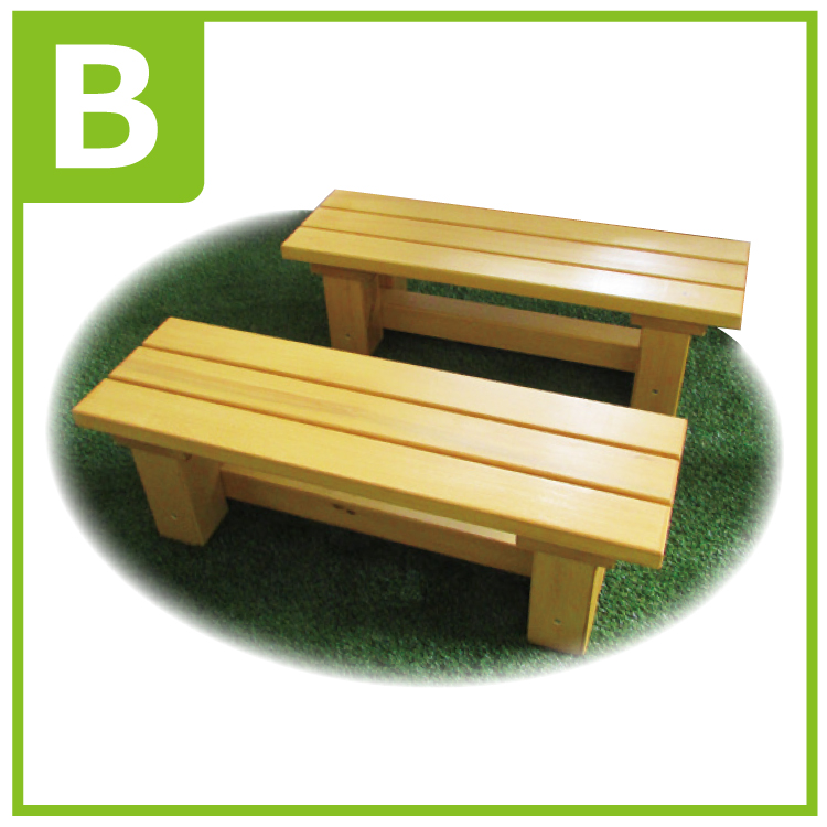 B:森のベンチ 2台セット
